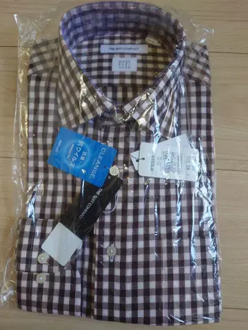 THE SUIT COMPANY 비즈니스 셔츠 브라운 계열 체크