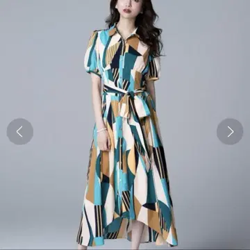 [ 무료배송 ] 기하학 패턴 셔츠 원피스 에밀리아 위즈 M