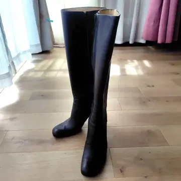 새상품급 23cm 긴자DIANA 블랙 롱 부츠 하이힐