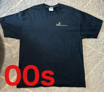 00s Microsoft 로고 프린트 티셔츠 기업t 구제 의류 used