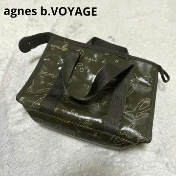 [ 레어 ] agnes b.VOYAGE 에네스베 핸드백 에나멜 올 패턴