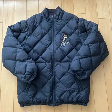 PAPAS 다운 자켓 블루종 네이비 L 사이즈