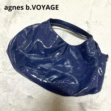 [ 새상품급 ] agnes b.VOYAGE 토트백 에나멜 블루 빅