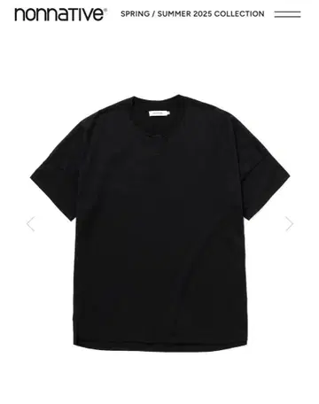 nonnative CLERK S/S T-NECK TEE 코튼 블랙