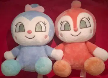 [호빵맨] 포근한 컬러 봉제 인형 2개 세트