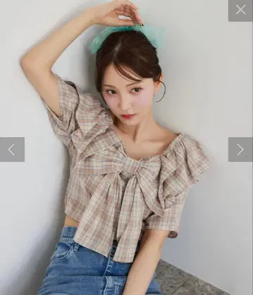 NICE CLAUP 빅 리본 블라우스