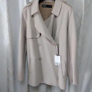 ZARA 베이지 더블 버튼 코트 S 사이즈