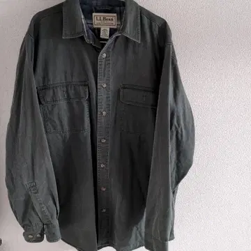 L.L.Bean 다크 그린 긴팔 셔츠 넬 라이너