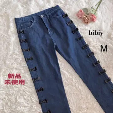 미사용 새상품 Bibiy 데님 스키니 팬츠