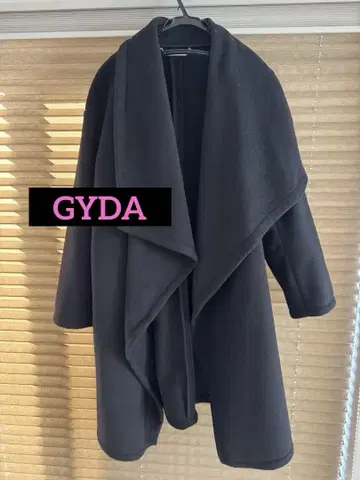 GYDA 블랙 오픈 프론트 체스터 코트 F 사이즈