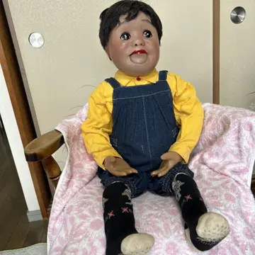 복화술 데님 오버롤 인형