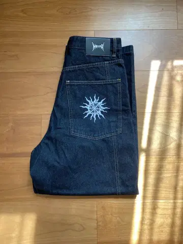 NoREMID RIGID SUPER BAGGY DENIM NAVY M