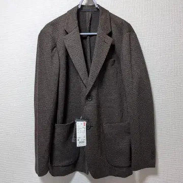 테일러드 자켓 유니클로 M 사이즈 브라운 계열