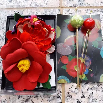 [ 새상품급 ] 후리후 마루나미 헤어콤 & 타마 헤어콤 머리 장식 성인식