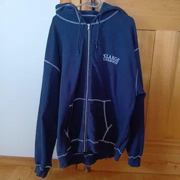 XLARGE 네이비 풀 집업 후드티 XL