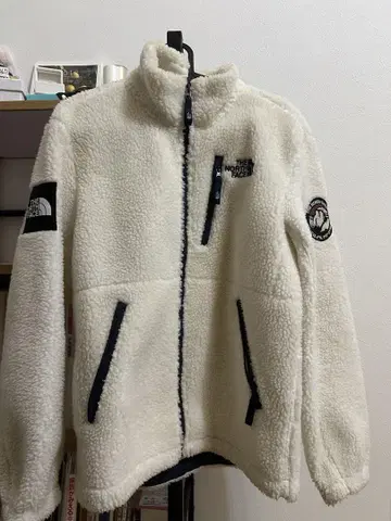 THE NORTH FACE 플리스 자켓 크림색
