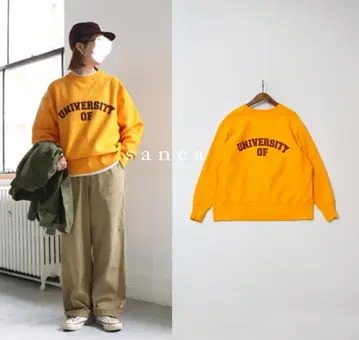 2024 AW Sanca (산카) 코튼 쭈리 칼리지 맨투맨