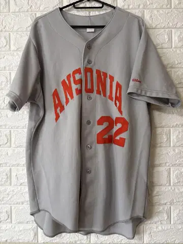 Wilson USA 베이스볼 셔츠 ANSONIA 22 그레이 XL