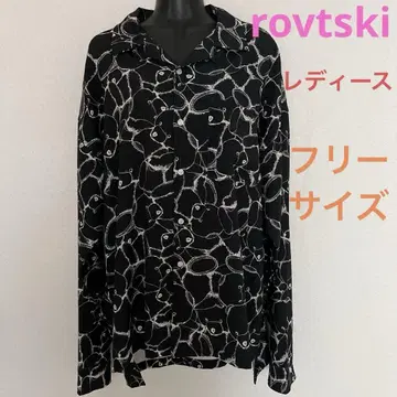 rovtski 여성용 긴팔 옷깃 셔츠 프리 사이즈