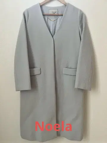 노엘라 noela 그레이 V넥 롱 코트