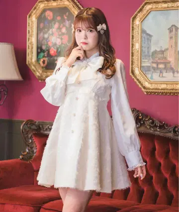 ROJITA 보타이 페더 원피스