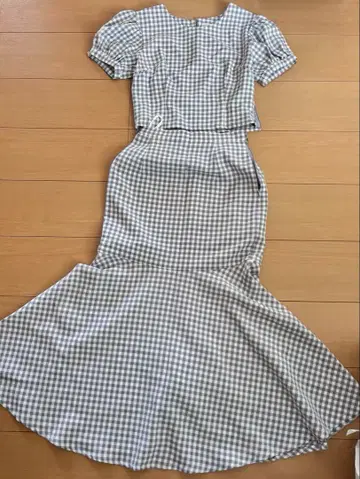 미셸 마카롱 깅엄 체크 셋업