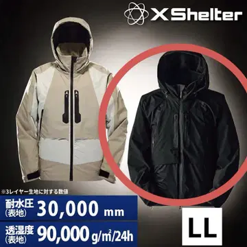 엑스쉘터(R) 단열 베타 프리미엄 초투습 방수 방한 자켓 블랙 LL