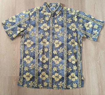 하와이 제 KAHARA 카하라 POBD 알로하 셔츠 M 블랙 꽃무늬