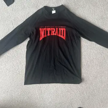 nitraid 블랙 긴팔 T셔츠 L