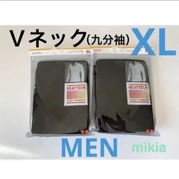 유니클로 UNIQLO 히트텍 V넥 남성용 XL 2개 블랙