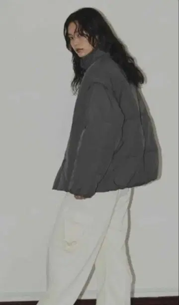 그레이 퍼퍼 자켓 L 사이즈