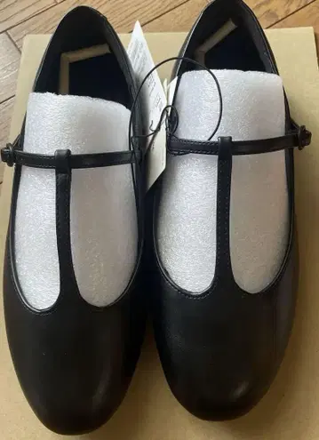 UNIQLOC T 스트랩 발레 슈즈 22.5cm 블랙