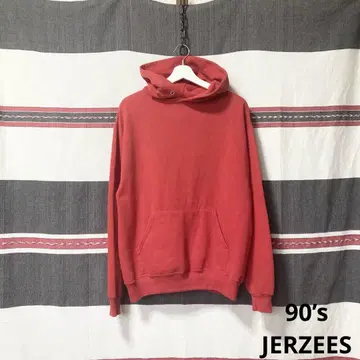 90s JERZEES 무지 후디 M 사이즈 페이드 레드 빈티지 레어