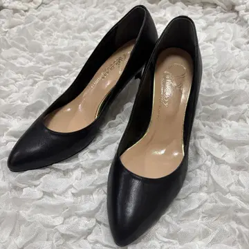 세븐틴투엘브서티 블랙 가죽 펌프스 하이힐 24cm