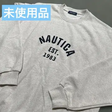 NAUTICA 노티카 그레이 맨투맨 로고