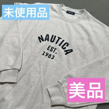 NAUTICA 노티카 그레이 맨투맨 로고