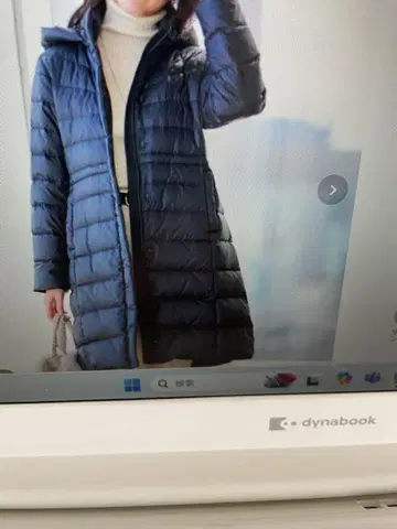 미사용 새상품 언타이틀 롱 다운 코트입니다
