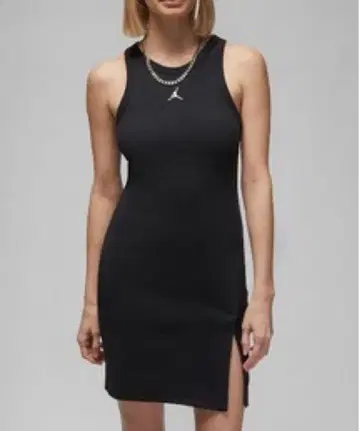 조던 블랙 슬리브리스 미니 원피스 XS