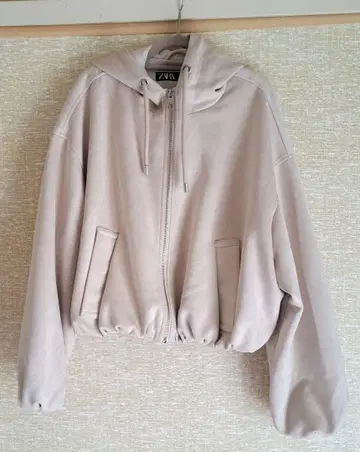 ZARA 후드 부착 베이지 자켓