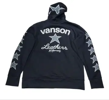 vanson 반손 백 로고 프린트 집업 후드티