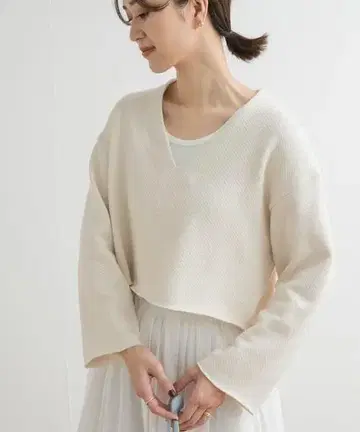 어반 리서치 도어스 미들 인레이 V넥 풀오버