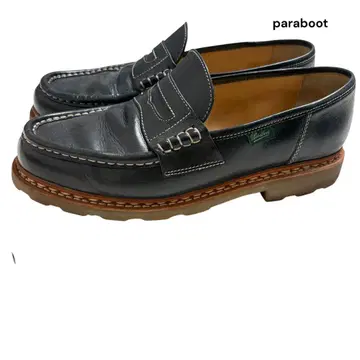 파라부트 란스 가죽 신발 사이즈 8 네이비 새상품급 드레스/캐주얼 겸용