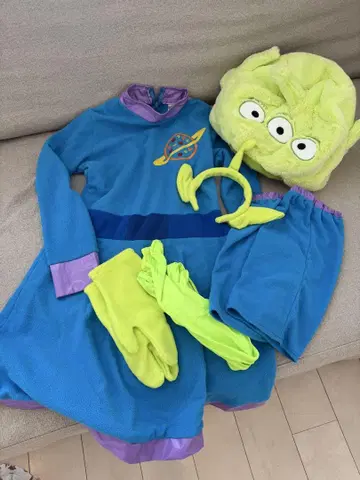 디즈니 할로윈 토이스토리 리틀 그린맨 코스프레 세트