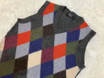 [ 새상품급 ] POLO BCS 베스트 아가일 M 멀티 컬러