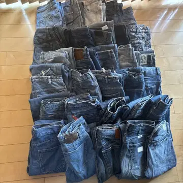데님 청바지 묶음 판매 30벌 청바지 리메이크 핸드메이드 1