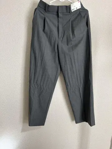 UNIQLO 턱 와이드 팬츠 S 그레이