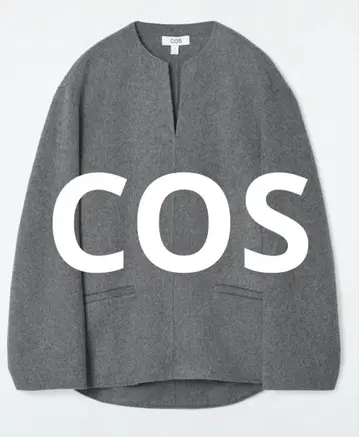 COS 더블 페이스 스키퍼 울 블라우스 그레이 36