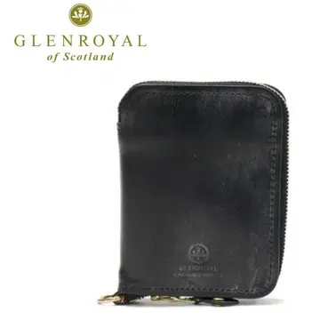 [ 컨디션 최상 ] GLENROYAL 지퍼 어라운드 스몰 지갑 블랙