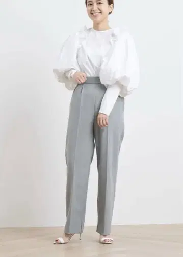 새상품 yori 핸섬 슬랙스 팬츠 36 그레이