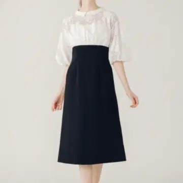 [새상품급] CELFORD 셀포드 레이스 도킹 콤비 원피스 34